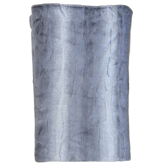 PetSmart Gray Faux Fur Blanket 50x60‎ Plush Soft Ombre Throw Pet Dog Cat Bedding - Picture 1 of 4